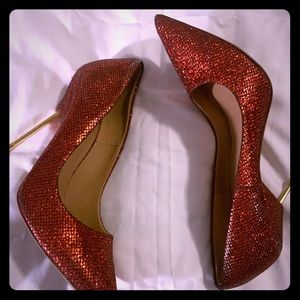 kurt Geiger London Red Glitter Stilettos😍💯 👠